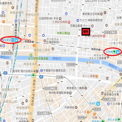 マンスリーリブマックス浅草橋・秋葉原EAST※『禁煙ルーム・27平米・駅4分』【独立洗面・浴室乾燥付】≪エクセレントシリーズ≫の地図画像