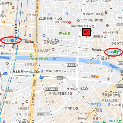 グッドステイ浅草橋・秋葉原EAST■『禁煙ルーム・27平米・駅4分・独立洗面・浴室乾燥付』【ハイクラス】の地図画像