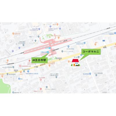 コーポマルニ　４F（インターネット無料・エレベーター・五日市駅徒歩２分）の地図画像