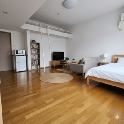 金沢小立野✨駐車場無料❗家具家電付き・1Kステイ✨TM124 103号室の地図画像