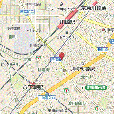 マンスリーリブマックス川崎エセンザ※『禁煙ルーム』【独立洗面・浴室乾燥付】≪エクセレントシリーズ≫の地図画像