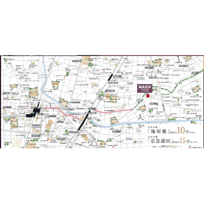 マンスリーステージ梅屋敷の地図画像