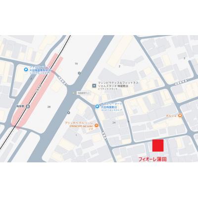 駅近マンション！！駅徒歩3分・京急蒲田まで15分空港にアクセスしやすい、ネット無料・オートロック・浴室乾燥機付・独立洗面台・禁煙　２０２の地図画像