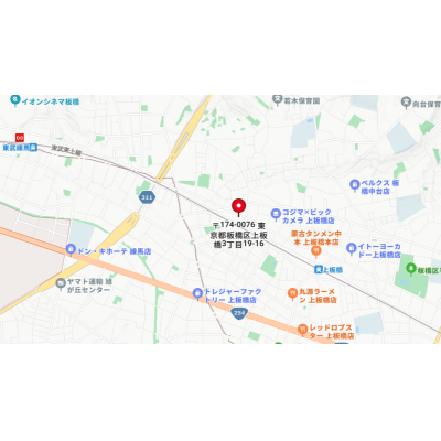 マンスリーステージ上板橋Ⅱ【インターネット無料！管理費無料！！25㎡以上】の地図画像