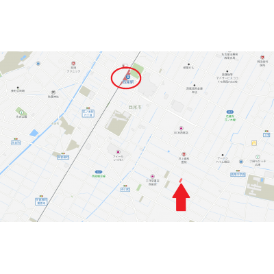 ACO西尾⭐Wi-Fi無料！最上階角部屋⭐※90日以上でご利用が可能となります。の地図画像