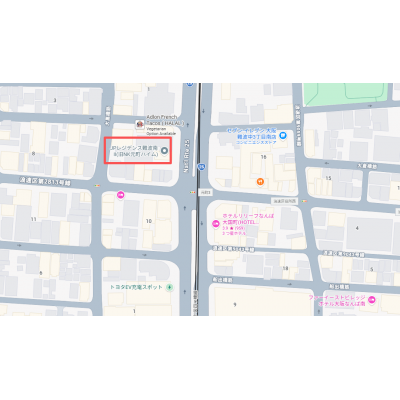 Miro Hotel 難波 ツインルームの地図画像