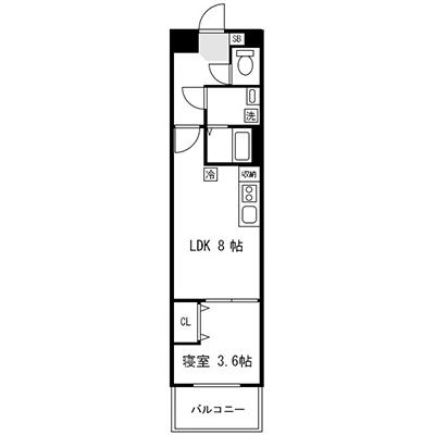 【おためしSALE：入居期間限定のお部屋だからお得！】1日あたり8820円→4592円！（48%OFF） ｜ アットイン大阪鶴橋（上本町）1の地図画像