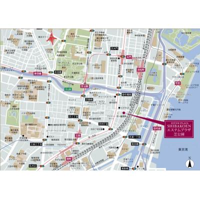 【芝公園・浜松町・日の出・大門】◇EP芝公園　１Ｋ◇【分譲タイプ・ペット相談相談可・NET無料・独立洗面台・２口ガスコンロ・浴室暖房乾燥機・温水洗浄便座】の地図画像