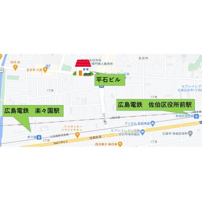 平石ビル301（駐車場付き！コイン通りすぐそば・コンビニ目の前です！）の地図画像