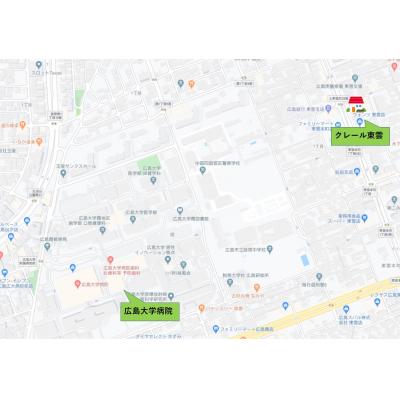 クレール東雲501（広島大学徒歩圏内・近隣コインパーキング1日500円・スーパー、コンビニ隣接）の地図画像