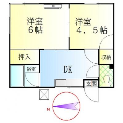 ONLY本厚木3☆★WIFI無料★B・T別★ペット可2DK角部屋☆★駐車場込料金！★　🚗本厚木駅まで車で20分、海老名駅までも車で20分の地図画像