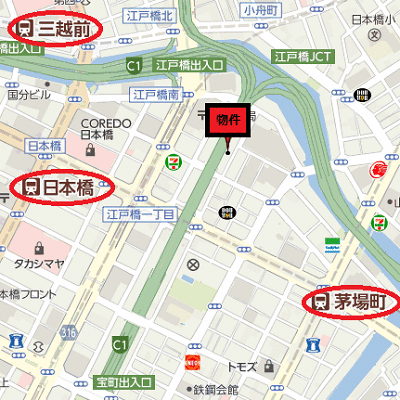 グッドステイ日本橋兜町フェニックス弐番館『禁煙ルーム・1K・20平米・浴室乾燥機能付』【ベーシック】の地図画像