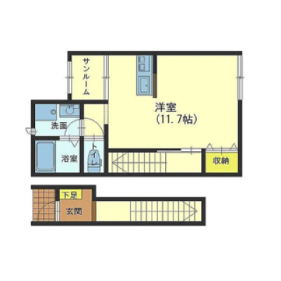 家具家電付！駐車場付！TM241　202号室の地図画像