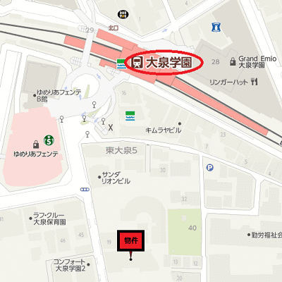 グッドステイ大泉学園ステーションフロント■『禁煙ルーム・1K・独立洗面・浴室乾燥機能付』【ベーシック】の地図画像