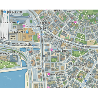 stay＠金屋町(^^)/★長崎駅まで徒歩10分★RC造★の地図画像