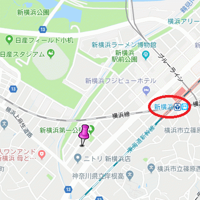 グッドステイ新横浜コンフォート△『禁煙ルーム・22平米・独立洗面・浴室乾燥付』【ハイクラス】の地図画像