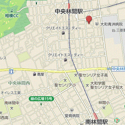 グッドステイ中央林間駅前EAST△『禁煙ルーム・1名入居限定・1R・駅4分・独立洗面・浴室乾燥付』【ベーシック】の地図画像