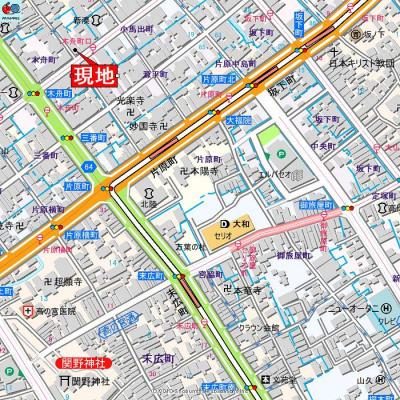 アパマートマンスリー高岡駅北 木舟町 1K (dc)の地図画像