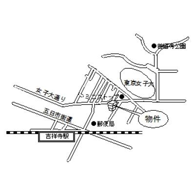 リベストマンスリー吉祥寺１２【新築・オートロック・無料Wifi】の地図画像