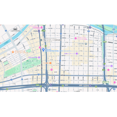 ワントップマンスリー淀屋橋プライムシティ【LUUP無料クーポン、ヨギボー、Refa製品付き】の地図画像