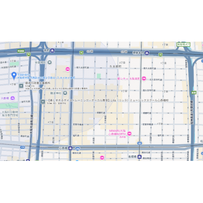 ワントップマンスリー心斎橋プレミアムプライム【LUUP無料クーポン、ヨギボー、Refa製品付き！】の地図画像