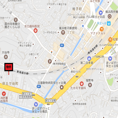 マンスリーリブマックス横浜保土ヶ谷WEST★『禁煙ルーム』【独立洗面・浴室乾燥付】≪エクセレントシリーズ≫の地図画像