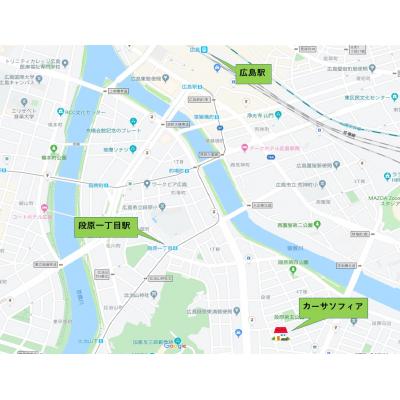 カーサソフィア301（人気の段原エリア・バストイレ別・角部屋）の地図画像