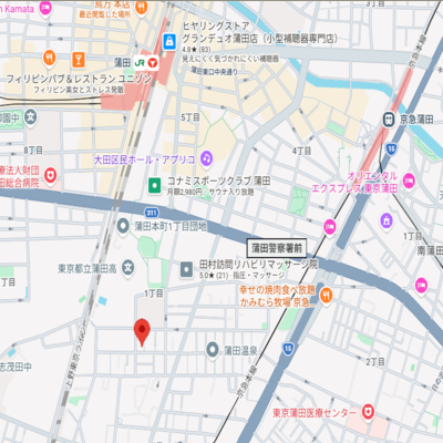 MSTAY蒲田本町【商店街の賑わいと下町のぬくもり　蒲田の情景を感じるステイ　家具家電付3ベッドルーム】の地図画像