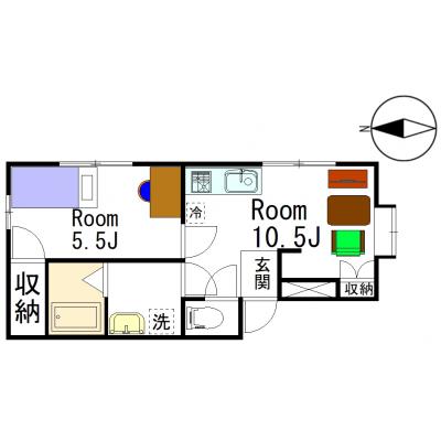 🍀グランマンスリー🍀 太田浜町Ⅲ 2F☑️広々1LDK🌈2名入居可👫◎バス🛁トイレ別✨太田駅🚉まで徒歩🚶‍♂️7分🎵の地図画像