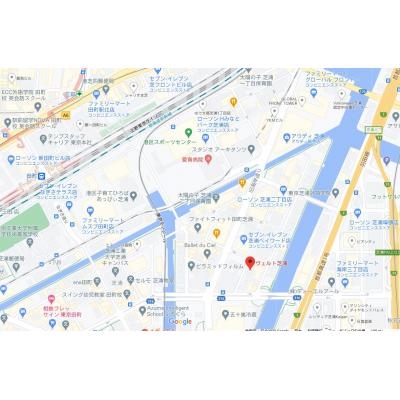 マンスリーステージ芝浦【光回線インターネット（WIFI対応）無料！管理費無料！！人気の港区】の地図画像