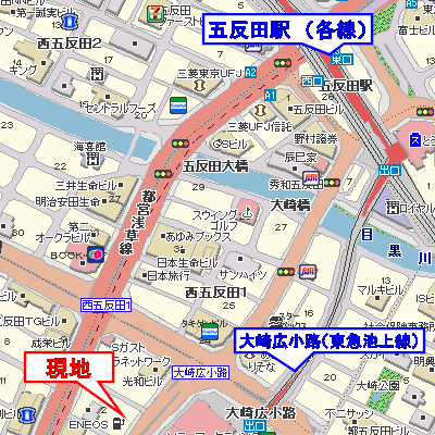 マンスリーリブマックス五反田ゆうぽうとシティ■【1DK・42平米・独立洗面・浴室乾燥付】≪エクセレントシリーズ≫の地図画像