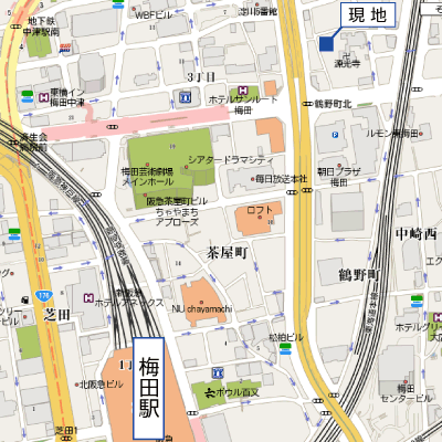 マンスリーリブマックス梅田アリバ★【NET対応・洗浄機能付便座】≪エクセレントシリーズ≫の地図画像