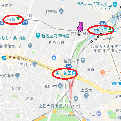 グッドステイ市ヶ谷WEST△『禁煙ルーム・1名入居限定・25平米・駅4分・独立洗面』【ベーシック】の地図画像