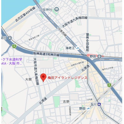 マンスリー大開の地図画像