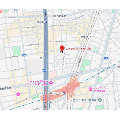 マンスリー新大阪の地図画像