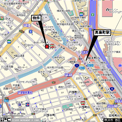 グッドステイ横浜・高島町ステーションフロント●《駅徒歩3分・22平米》【ライト】の地図画像