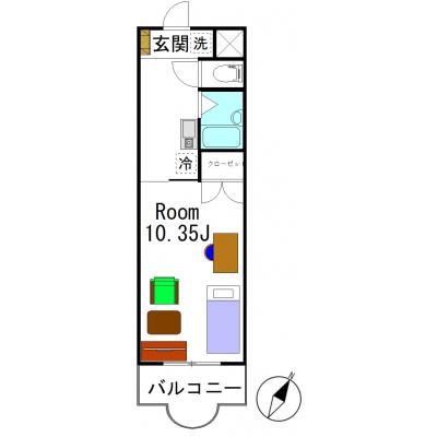 🍀 グランマンスリー🍀 新潟中央区弁天橋通R103 🌈Wi-Fi無料 ✨駐車場利用可能🚗【商業・工業圏亀田エリア】イオンモールまでクルマで10分の地図画像