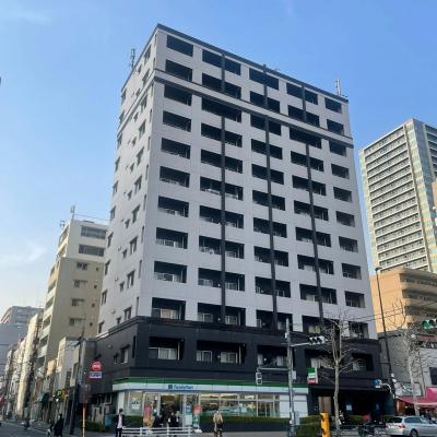 ★最短8月5日より入居可能★　室内動画有り・G-style.BBwf東京　月島駅前3A（禁煙）【嬉しいインターネット料金込み♪食器類や調理器具等の生活備品も日額料金に含んでいます♪】の地図画像