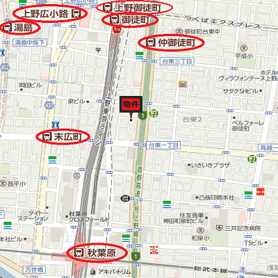 グッドステイ秋葉原・御徒町■『浴室乾燥付』【ベーシック】の地図画像