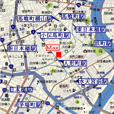 マンスリーリブマックス人形町駅前『１分』■【NET対応】≪スタンダードシリーズ≫の地図画像