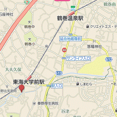 マンスリーリブマックス小田急線・東海大学前SOUTH△『禁煙ルーム・1名入居限定・23平米・駅4分』【セパレート】≪スタンダードシリーズ≫の地図画像
