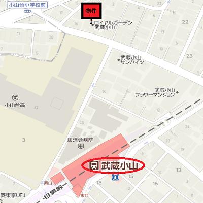 グッドステイ武蔵小山NORTHステイ■『禁煙ルーム・1K・3点UB』【ライト】の地図画像