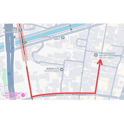 【新馬場駅 徒歩5分】conwood MINAMISHINAGAWA【築5年・WiFi無料・独立洗面所・禁煙】の地図画像