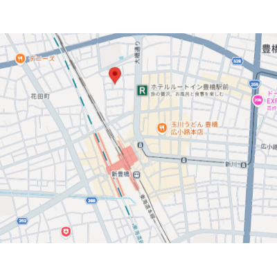 🚉JR・新幹線「豊橋駅」✨複数路線が利用可能🚃通勤・出張にも便利な好立地🌟の地図画像