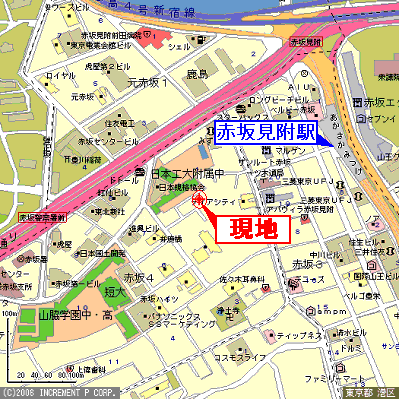 マンスリーリブマックス赤坂見附ステイクラウディア△【コインランドリータイプ・駅4分・独立洗面・浴室乾燥・洗浄便座】≪スタンダードシリーズ≫の地図画像