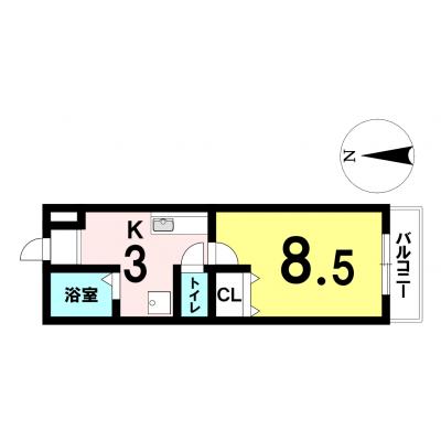 【三重県四日市市/近鉄四日市駅/バストイレ別・独立洗面台/洋室8.5帖/オートロック】フローリッシュクボタ ファミマンの地図画像
