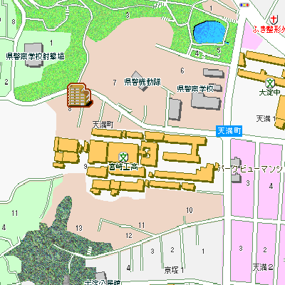 スカイコート宮崎の地図画像