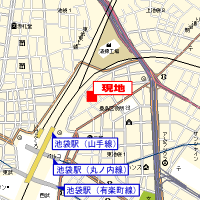 マンスリーリブマックス池袋駅前■【浴室乾燥・洗浄便座・2口ガス】≪スタンダードシリーズ≫の地図画像
