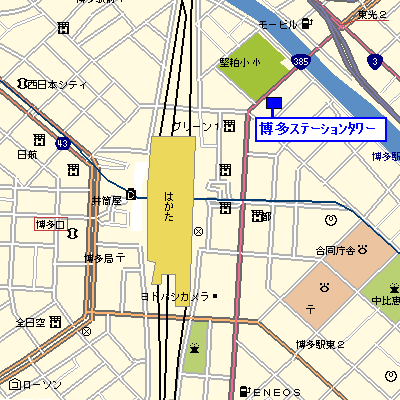 マンスリーリブマックス博多ステーションタワー▲【NET対応】≪スタンダードシリーズ≫の地図画像