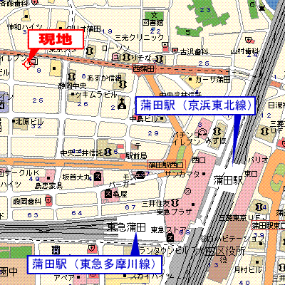 マンスリーリブマックス蒲田■『駅徒歩5分・21平米』≪スタンダードシリーズ≫の地図画像